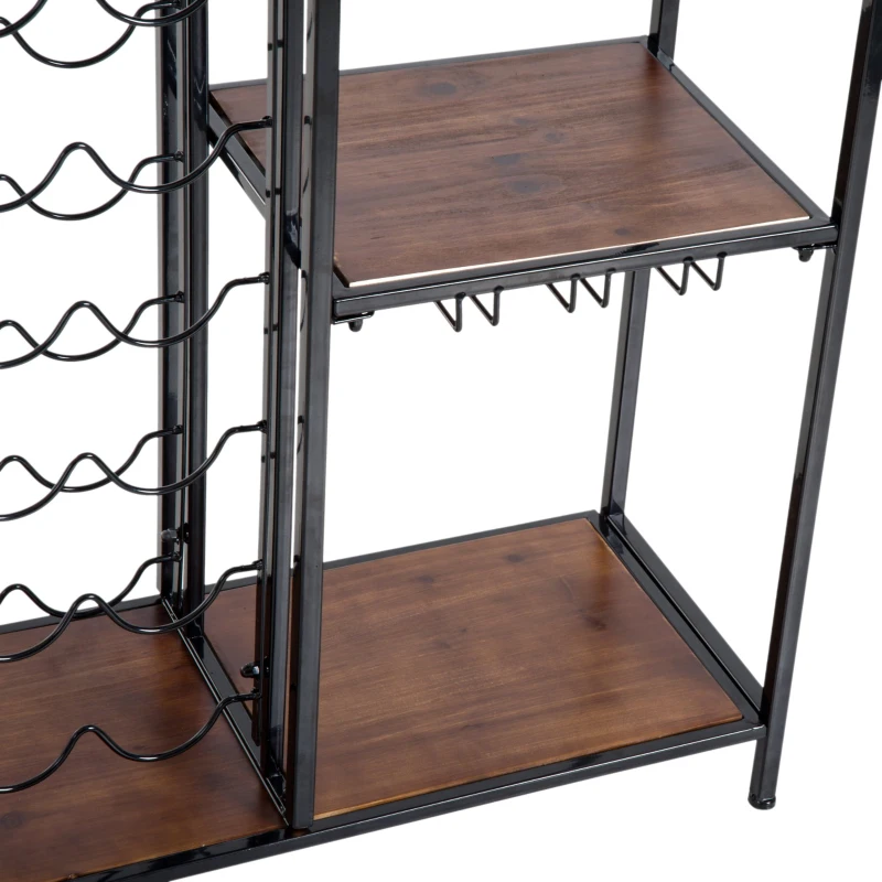 HOMCOM® Weinregal Weinschrank Weinständer 21 Flaschen 3 Staufächer