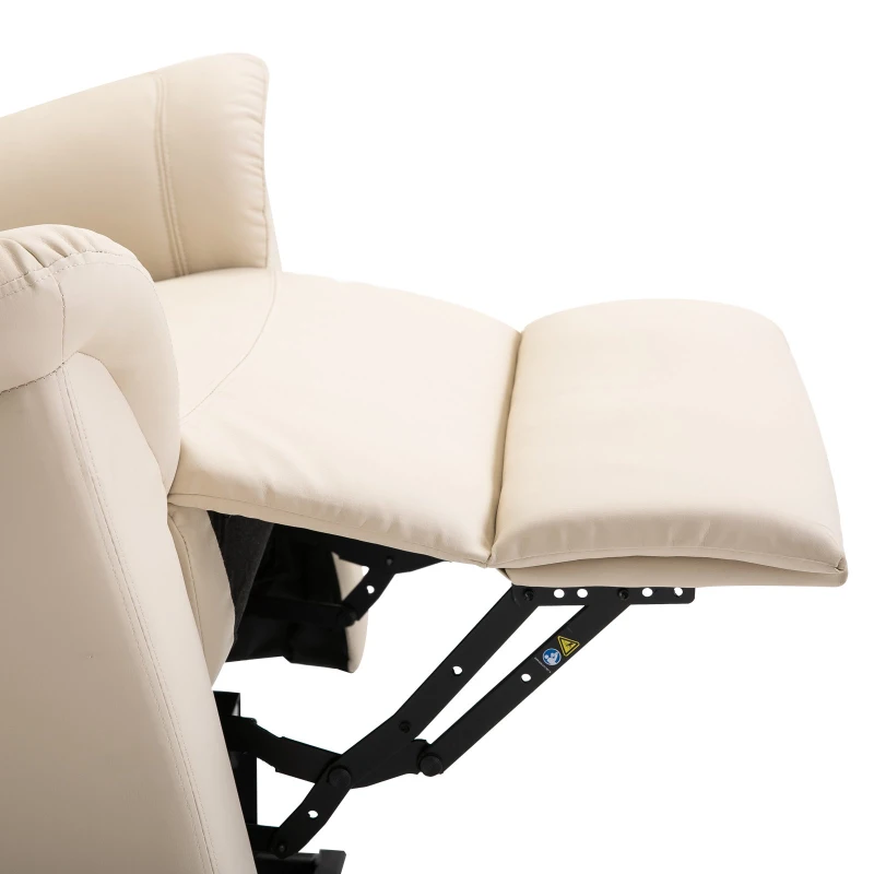 HOMCOM® Massagesessel mit Wärmefunktion | Massagestuhl | Creme | 100 x 93 x 105 cm
