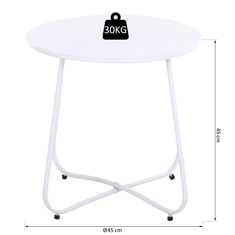 Outsunny® Beistelltisch Couchtisch Wohnzimmertisch Kaffeetisch Metall Grau