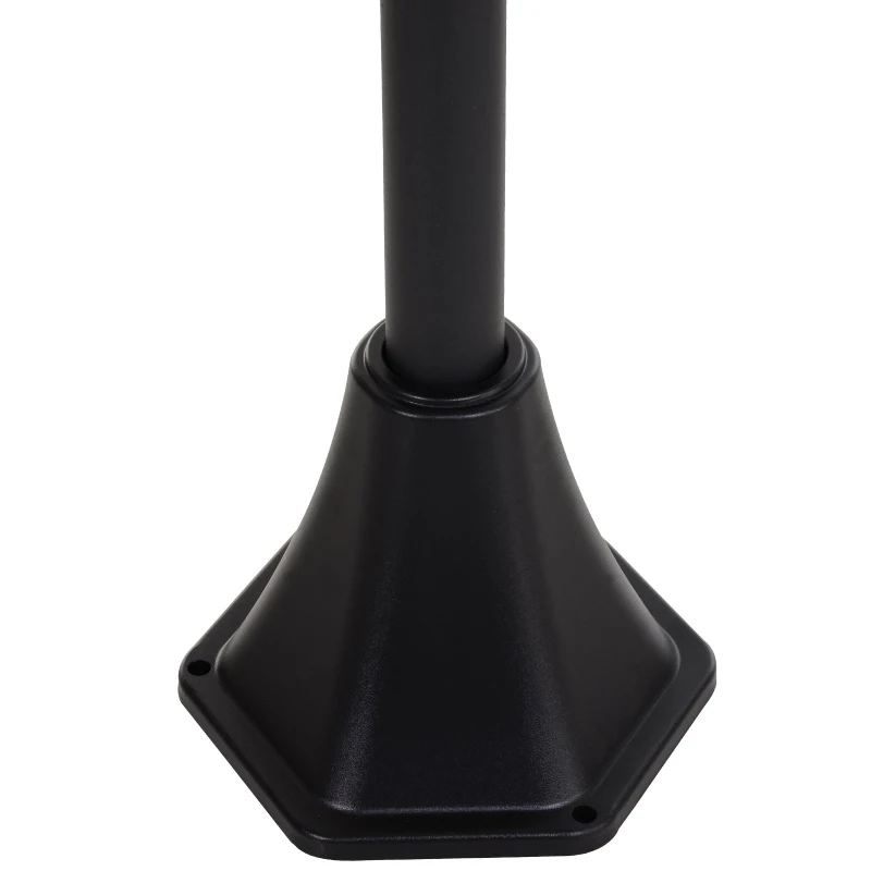 Outsunny® Solar Gartenlaterne mit LED Laterne Wegleuchte 91/200 Lumen H170cm Schwarz