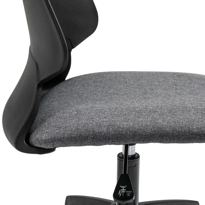 Vinsetto® Drehstuhl Bürostuhl Leinen Schwarz Grau