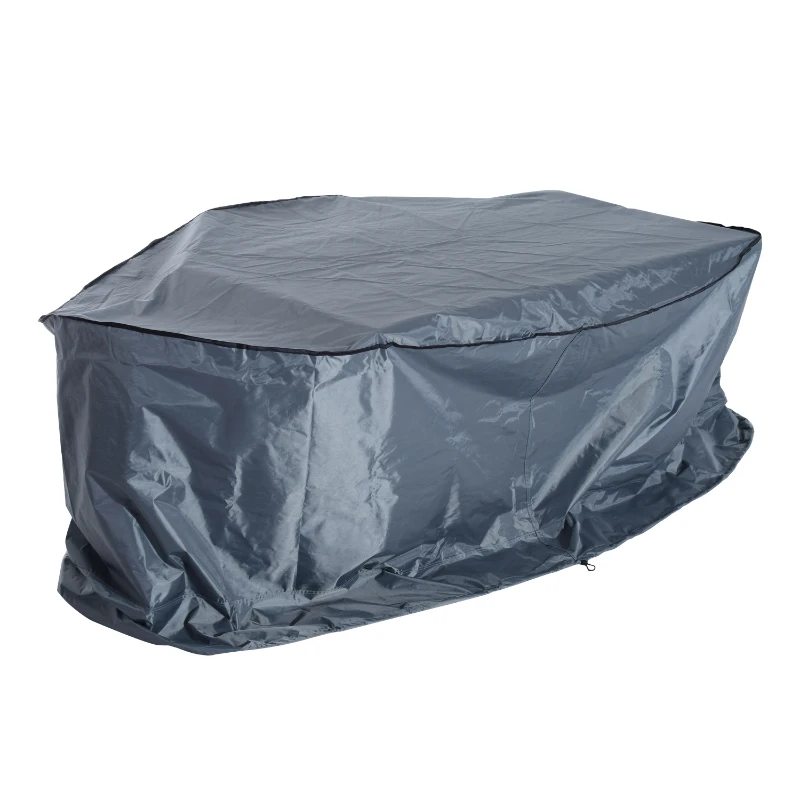 Outsunny® Gartenmöbel Abdeckplane Schutzhülle Abdeckung wasserdicht UV-Schutz Oxford-Gewebe Grau 235 x 135 x 94 cm