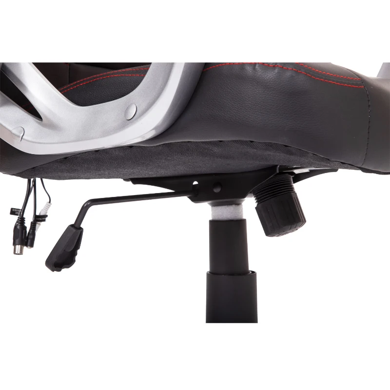 HOMCOM® Chefsessel Gamingsessel Massage Heizung Rot  Schwarz