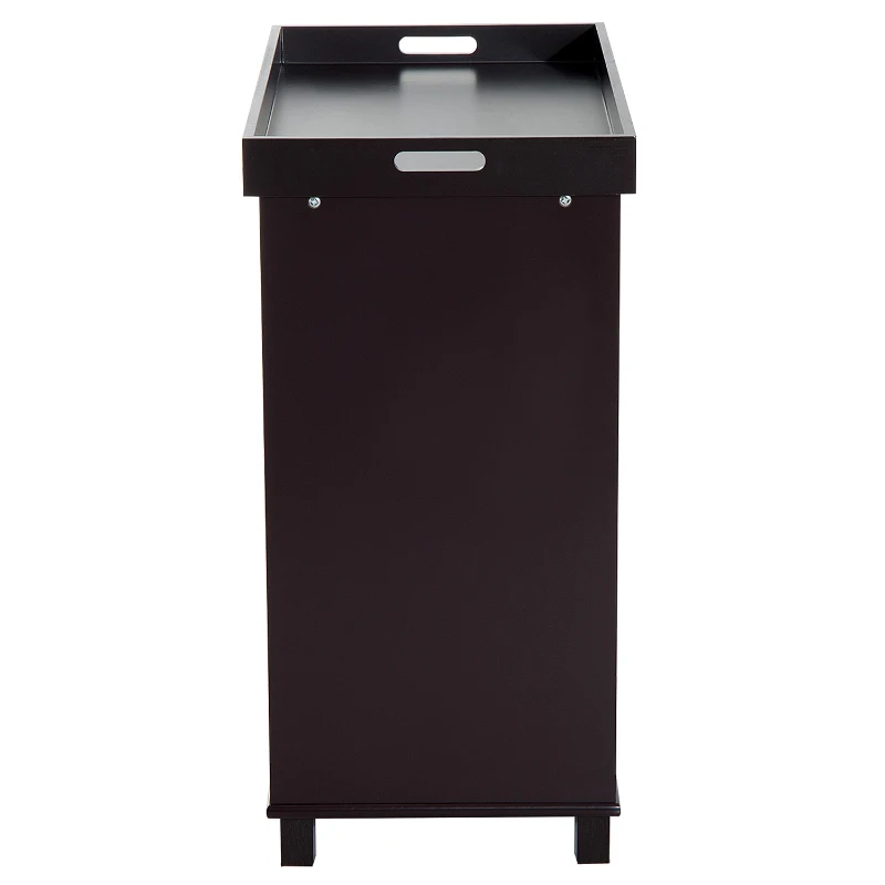 HOMCOM Weinschrank Küchenschrank 12 Flaschen mit Tablett Kaffeebraun