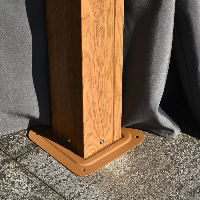 Outsunny® Pavillon Partyzelt Festzelt Gartenlaube mit Seitenwände Stahldach Aluminium Grau