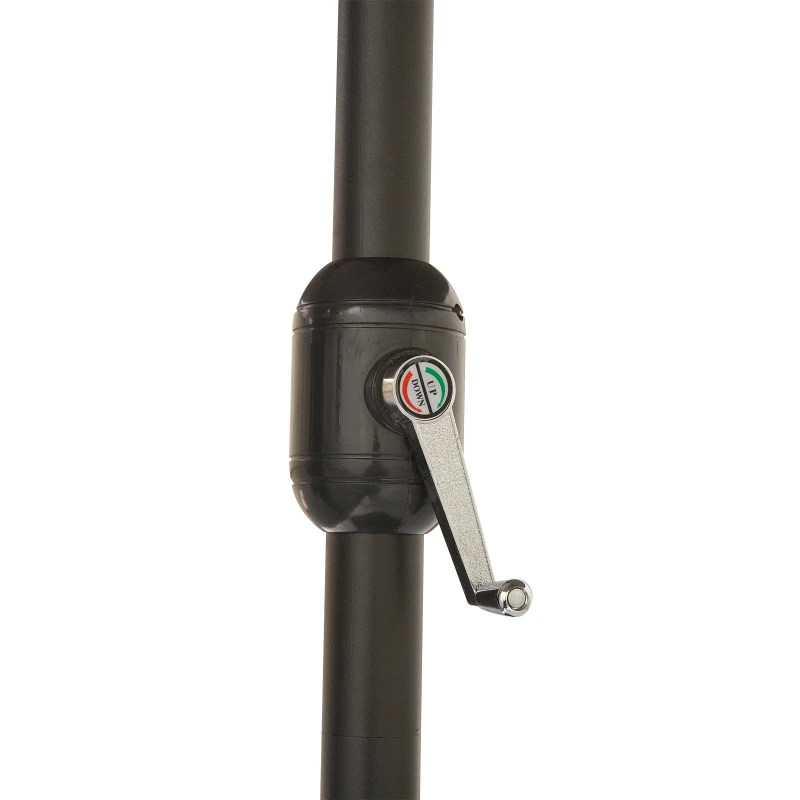 Outsunny® Doppelsonnenschirm mit Ständer Gartenschirm Marktschirm Terrasse Stahl Grau