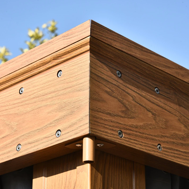 Outsunny® Pavillon Partyzelt Festzelt Gartenlaube mit Seitenwände Stahldach Aluminium Grau