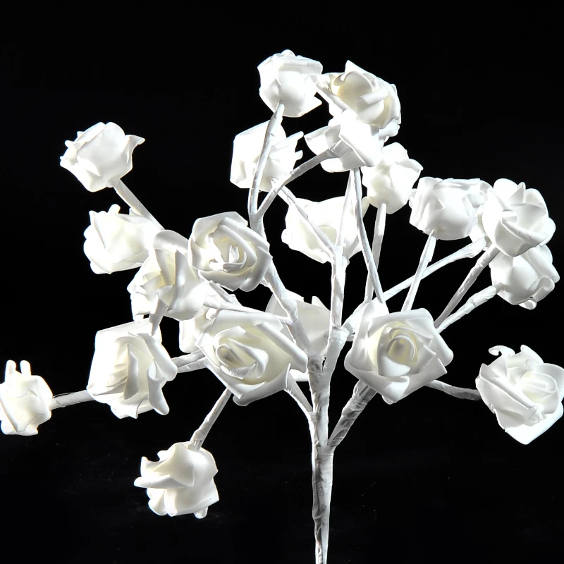 HOMCOM® LED Blütenbaum Rosenblüten Lichterbaum Lichterzweig 40 cm