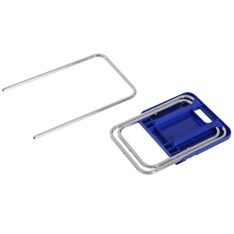 Outsunny® Kühlbox mit Rollen 28L tragbar Camping 3-in-1-Set mit 1 Seitentisch + 2 Hocker klappbar