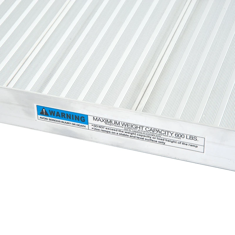 HOMCOM® Auffahrrampe Rollstuhlrampe Klappbar Teleskoprampe Silber L183 x B72cm