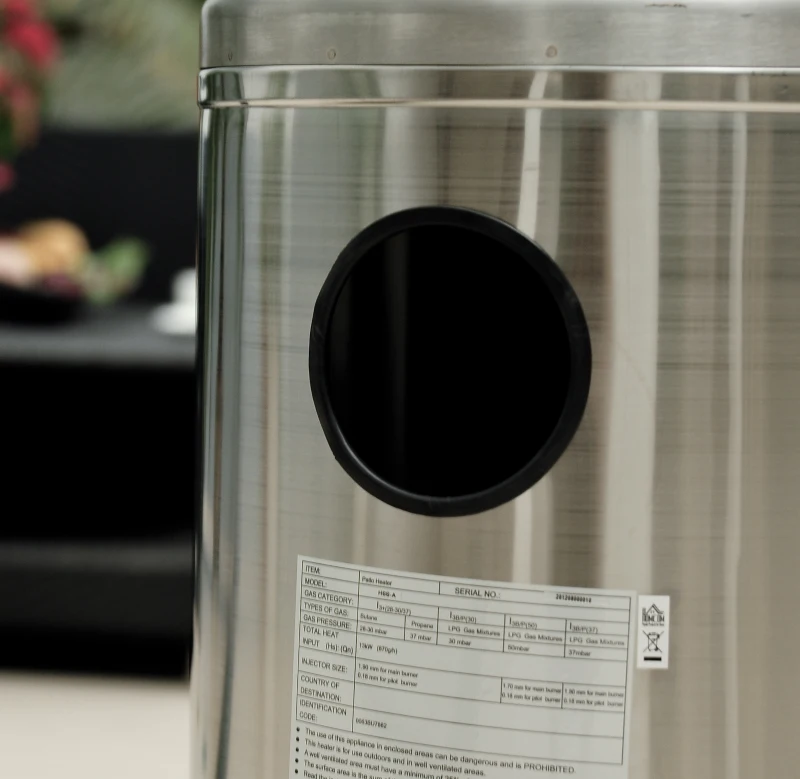 Outsunny® Edelstahl Gas-Heizstrahler / Heizpilz 5 - 12KW