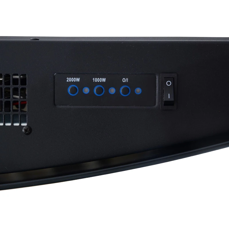 HOMCOM® Elektrokamin | Kaminofen | 1000 / 2000 W W | Inkl. Fernbedienung | 88,5 x 13,5 x 56 cm | Schwarz