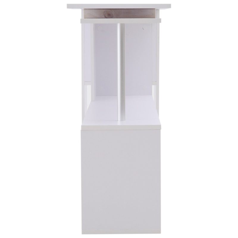 HOMCOM® Eckschreibtisch Winkelschreibtisch Computertisch Bürotisch Regal weiß