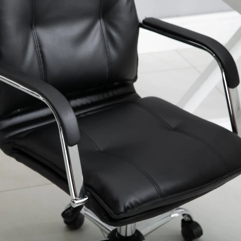 Vinsetto® Bürostuhl Drehstuhl Kunstleder Schwarz