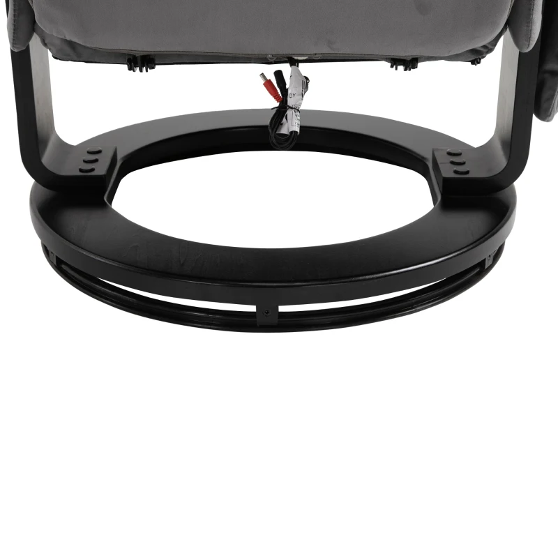 HOMCOM® Massagesessel mit Hocker Heizfunktion 76 x 80 x 102 cm Grau