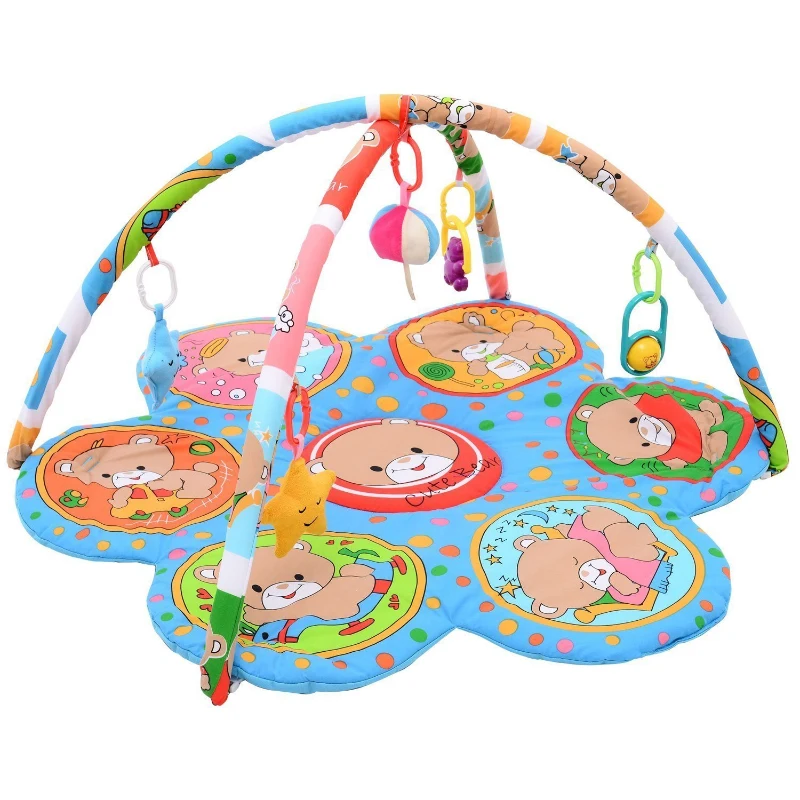 Krabbeldecke Babykrabbledecke Erlebnisdecke mit Spielbogen Krabbelmatte Spielmat Sieben Bärchen