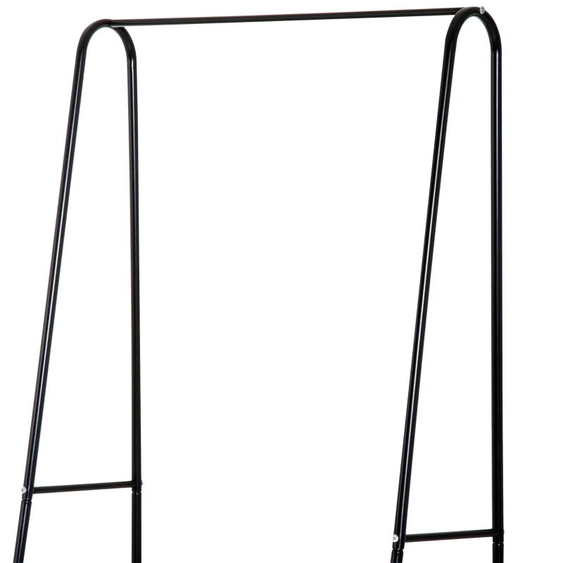 HOMCOM® Kleiderständer Garderobenständer Wäscheständer Garderobe Stahl Schwarz
