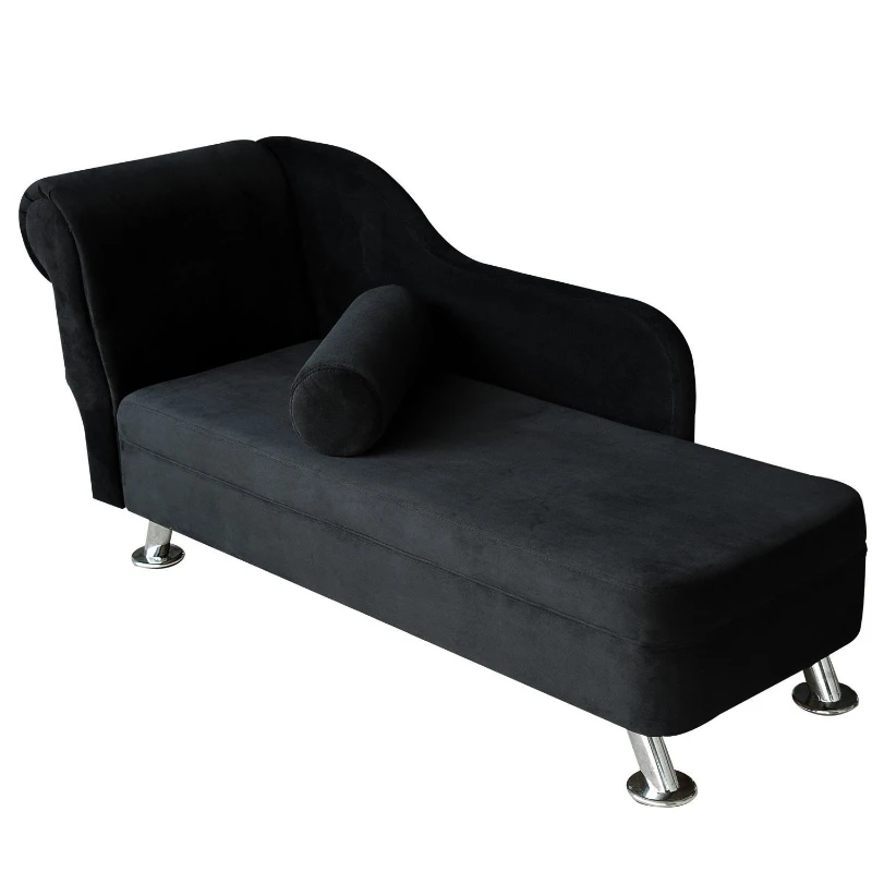 HOMCOM Chaiselongue Sofa Relaxliege Recamiere Chesterfield schwarz