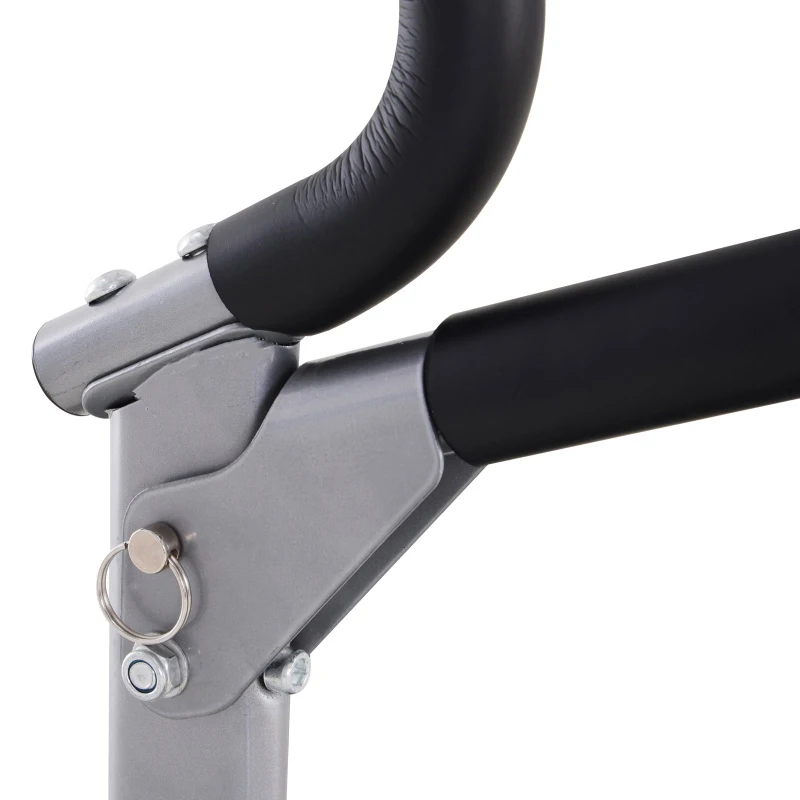 HOMCOM® Laufband nicht elektrische Laufmaschine LCD-Display 3 Neigungen Klappbar Stahl 123 x 58,5 x 115-140 cm