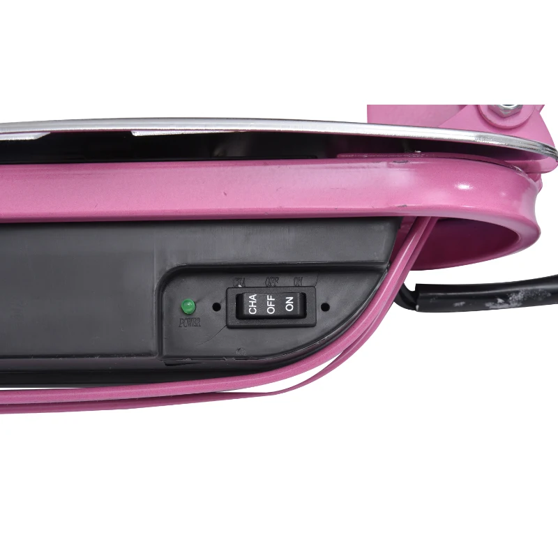 HOMCOM Scooter Elektroscooter Elektroroller Roller E-scooter klappbar mit Sitz 120W rosa