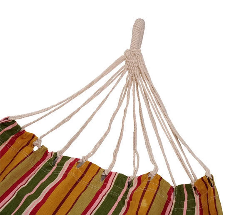 Outsunny® Mehrpersonen Hängematte 200x100cm Familien 1kg Gelb-grün-rot