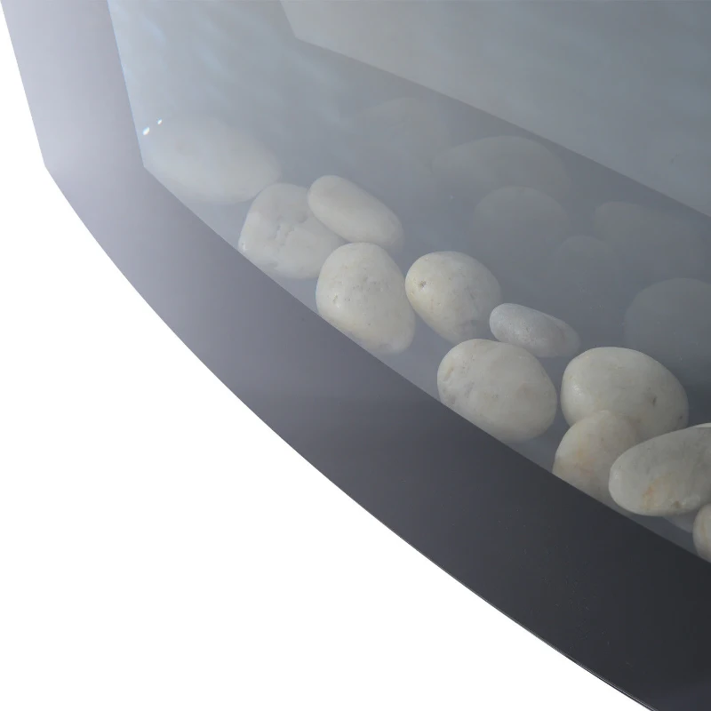 HOMCOM® Elektrokamin | Kaminofen | 1000 / 2000 W W | Inkl. Fernbedienung | 88,5 x 13,5 x 56 cm | Schwarz