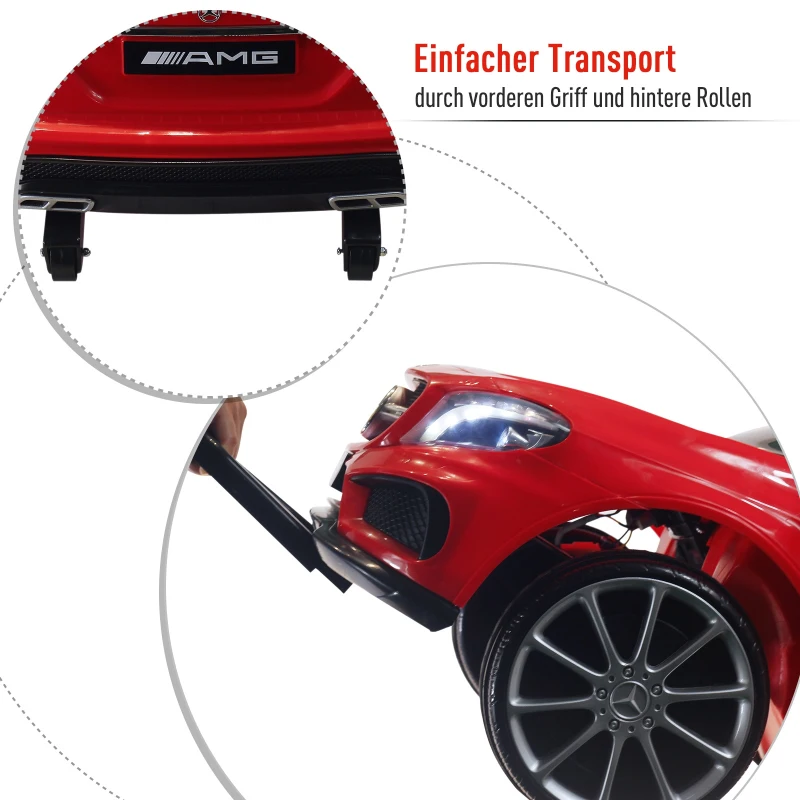 HOMCOM® Elektroauto für kinder 1 Motor Fernbedienung Musik Mercedes Kinderspielfahrzeug