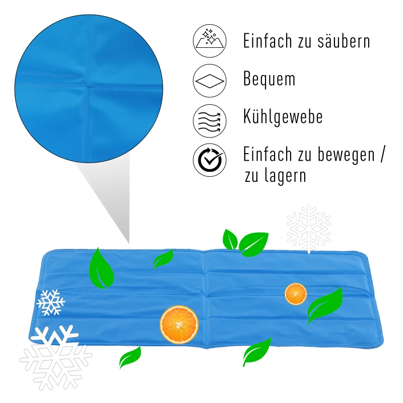 PawHut® Kühlmatte Haustiermatte Eis-Pad Blau