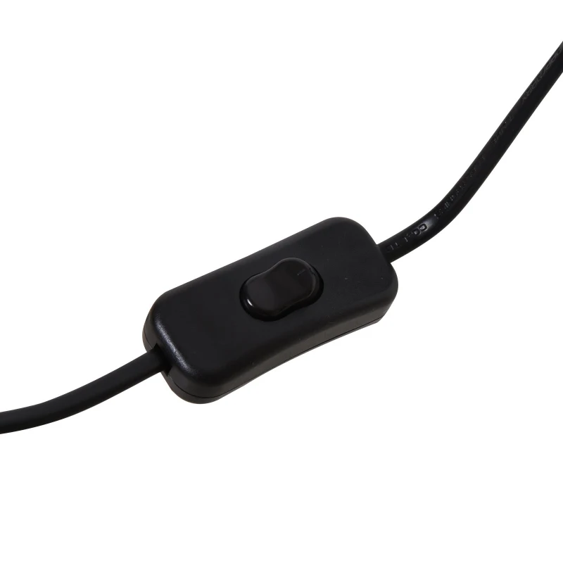 HOMCOM® Tischlampe mit E27 Fassung Tischleuchte Nachttischlampe Metall Schwarz