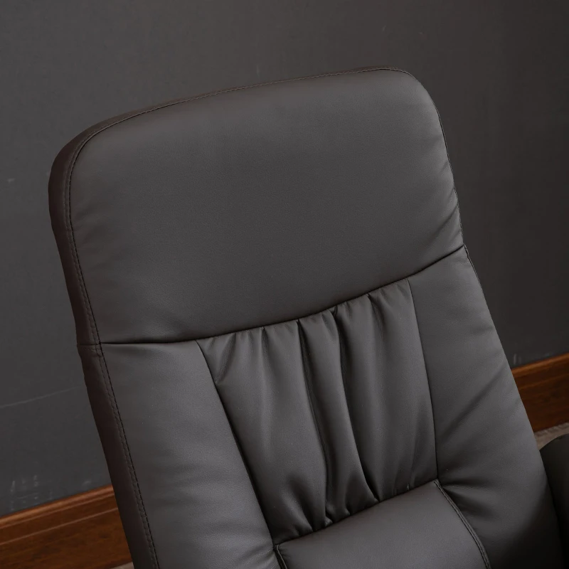 HOMCOM Massagesessel mit Fußhocker | Heizfunktion | 145° Neigung | 81 x 81 x 105 cm | Braun