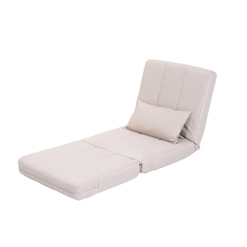 HOMCOM klappbarer Schlafsessel Schlafsofa Gästebett creme
