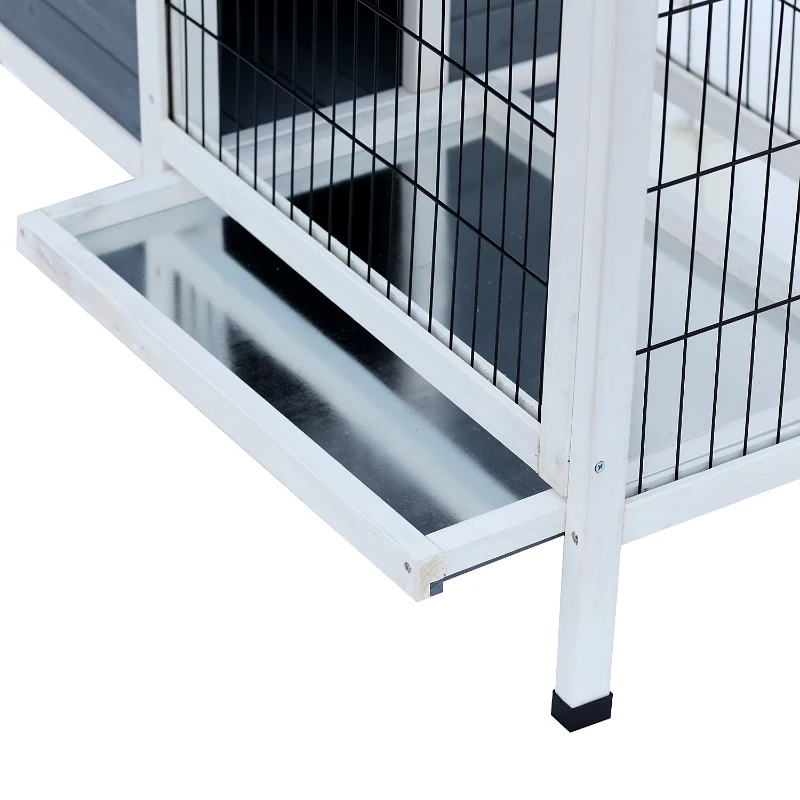 PawHut® Hasenstall mit Freilaufgehege Tannenholz