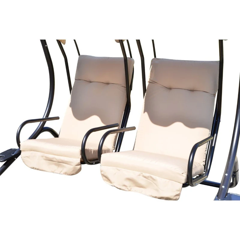 Outsunny® Hollywoodschaukel Gartenschaukel mit Sonnendach 2-Sitzer