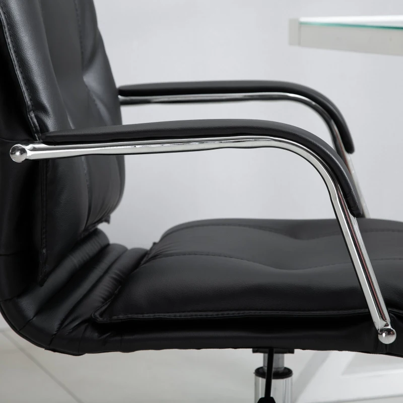 Vinsetto® Bürostuhl Drehstuhl Kunstleder Schwarz