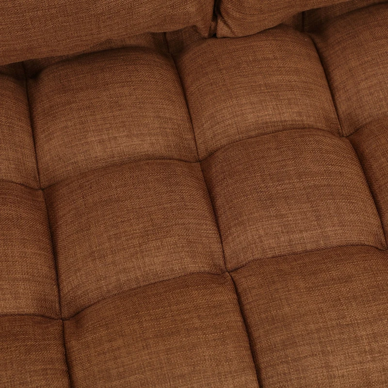 HOMCOM®  Zweisitzer Schlafsofa | Chaiselongue | Metall, Leinen | Braun | 155 x 65 x 57 cm