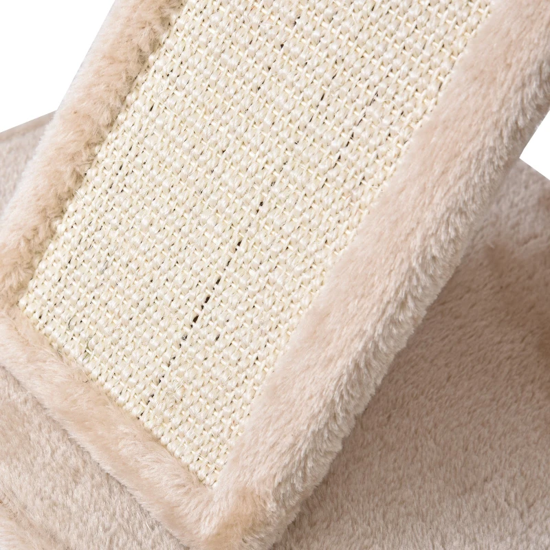 PawHut® Katzenbaum 5-Stock Kratzbaum Katzenhöhle Sisalsäule Kratzbrett Plüsch Beige