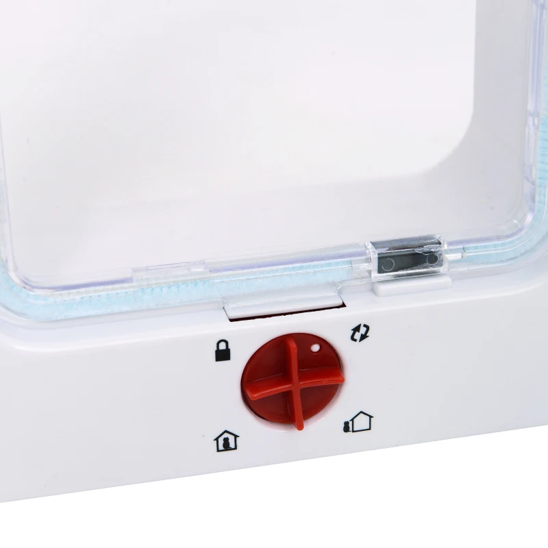 PawHut® Katzenklappe Hundeklappe Katzentür 4 Wege Weiß