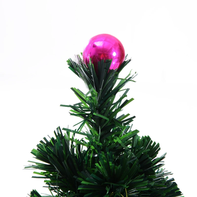HOMCOM® Weihnachtsbaum künstlicher Lichtfaser rotierend 60cm