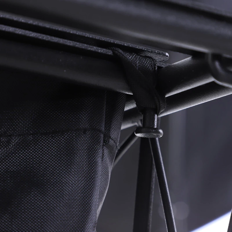 Outsunny Einpflanzstation, Werkbank, Metall, Schwarz