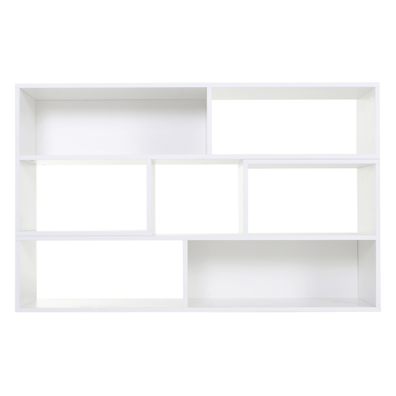 HOMCOM® Bücherregal Standregal Aktenregal 2-teilige Regale Büroregal MDF Weiß 120 x 35 x 50 cm