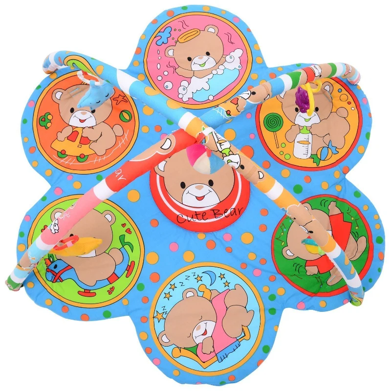 Krabbeldecke Babykrabbledecke Erlebnisdecke mit Spielbogen Krabbelmatte Spielmat Sieben Bärchen