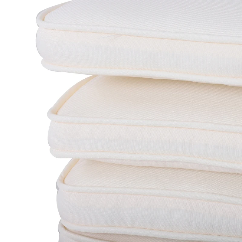 Outsunny Set of 6 Pcs Chair Cushion, 42Lx42Wx5T cm-Cream White