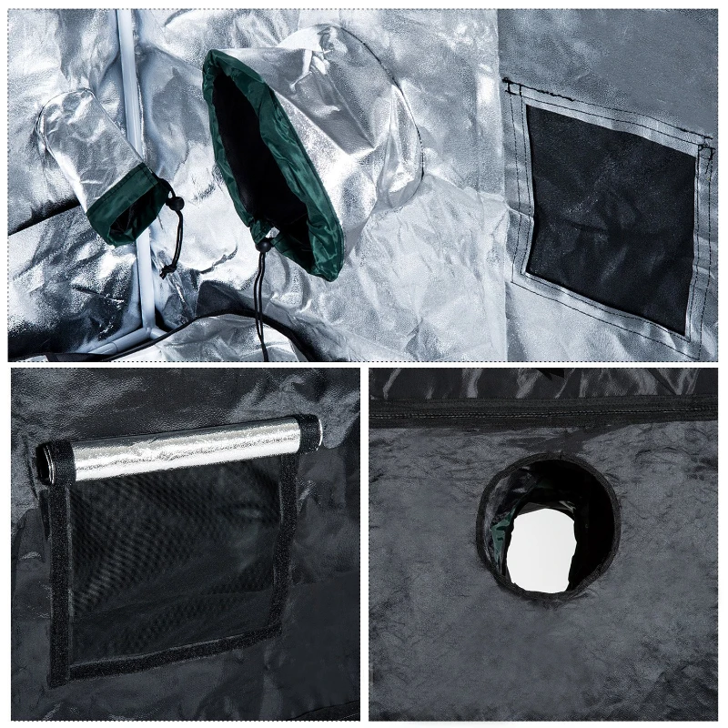 Outsunny® Growbox 1,2x1,2x2m Growzelt Growschrank Zuchtschrank