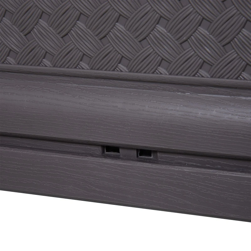 Outsunny® Hochbeet Gartenbeet Pflanzkasten Blumenkasten 2 Muster Abflusslöcher PP Kaffee 60 x 30 x 29 cm