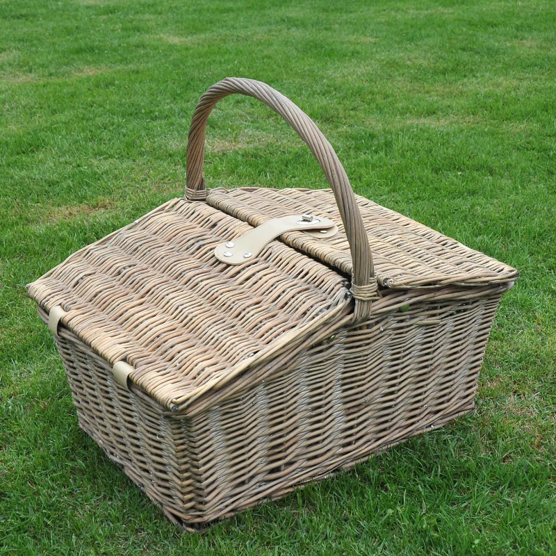 Outsunny® 23tlg. Picknickkorb mit Geschirr Kühlfach 4 Personen