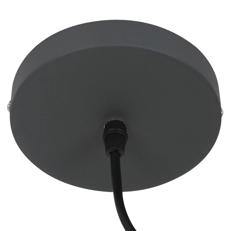 HOMCOM® Hängeleuchte Deckenstrahler Industrie Vintage E27 40W Küche Bar Metall schwarz ∅34,5 x H28 cm (ohne Birne)