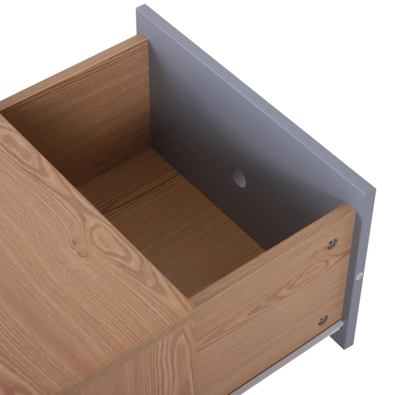 HOMCOM® Fernsehtisch Fernsehschrank TV-Board Lowboard  Retro-Stil mit Punktmuster Holz 140 x 40 x 44,5 cm