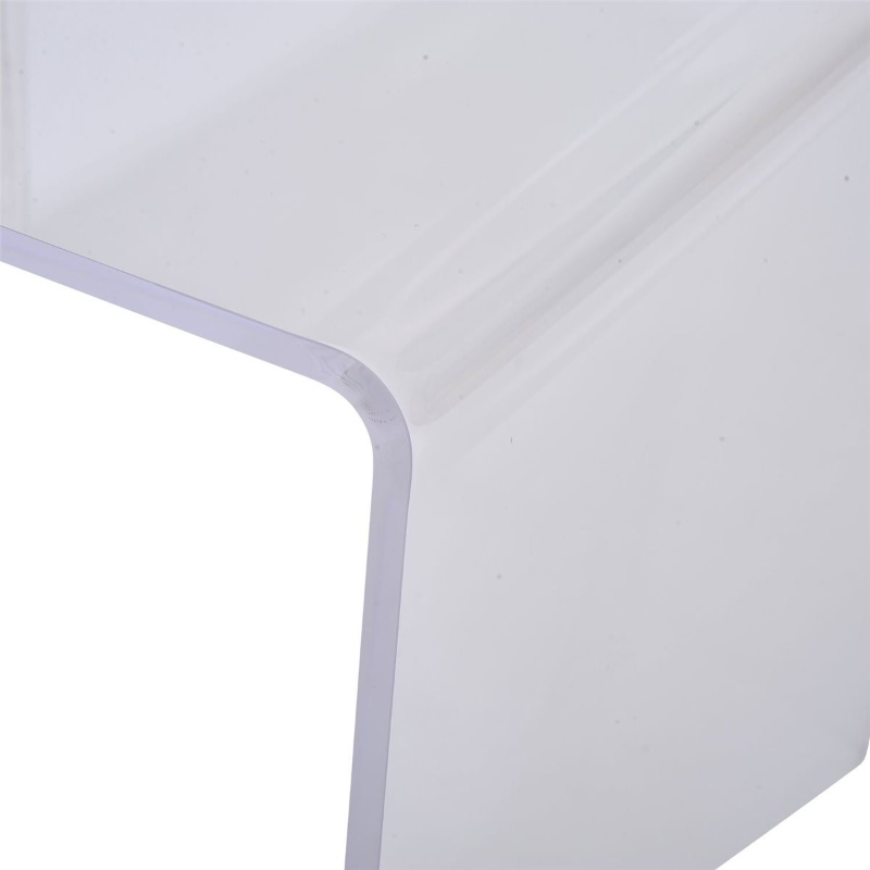 HOMCOM Beistelltisch aus klarem Acrylglas Glastisch Couchtisch