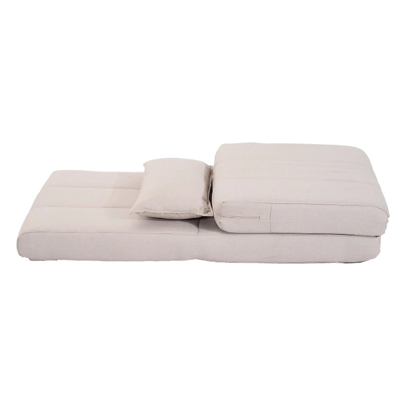 HOMCOM klappbarer Schlafsessel Schlafsofa Gästebett creme