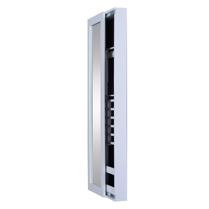 HOMCOM® Schmuckschrank Spiegelschrank weiß